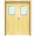 Hospital solid composite interior internal double door wood